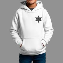 Moletom Canguru Infantil Basico Moda Country Inverno Capuz e Bolso Sherif Star