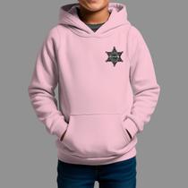 Moletom Canguru Infantil Basico Moda Country Inverno Capuz e Bolso Sherif Star