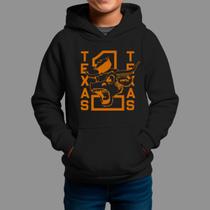 Moletom Canguru Infantil Basico Moda De Country confortável Inverno Capuz e Bolso Tecido Macio Texas Boi