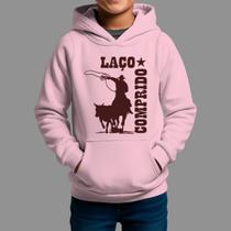 Moletom Canguru Infantil Country Casual Moda Country Inverno Blusa De Frio Tecido Macio Laço Rodeo