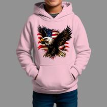 Moletom Canguru Infantil Country Moda Country Tecido Macio Aguia America