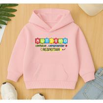 Moletom Canguru Infantil Estampa Autismo Conhecer Compreender Respeitar Modinha Adolescente Escola