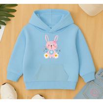 Moletom Canguru Infantil Estampa Coelhinha Be Kind Fofa Coleção De Inverno Frio Agasalho Escola