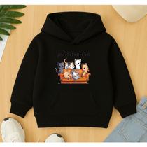 Moletom Canguru Infantil Estampa Fofa Kittens Gatinhos Friends Série Desenho Cats Gato Feminino Moletom Canguru Infantil Estampa Fofa Kittens Gatinhos Friends Série Desenho Cats Gato Feminino