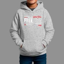Moletom Canguru Infantil Masculino Streetwear Casual Confortável Inverno Blusa De Frio Freedon