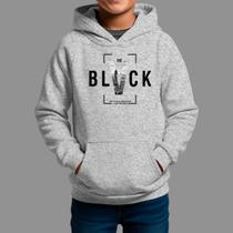Moletom Canguru Infantil Masculino Streetwear Casual Estiloso Inverno Blusa De Frio Black