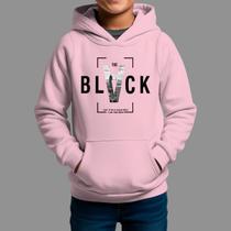 Moletom Canguru Infantil Masculino Streetwear Casual Estiloso Inverno Blusa De Frio Black
