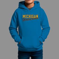Moletom Canguru Infantil Masculino Streetwear Moda De Rua Confortável Inverno Blusa De Frio Tecido Macio Michigan