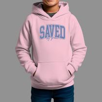 Moletom Canguru Infantil Religiosa Casual Moda Religiosa Inverno Blusa De Frio Saved
