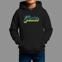 Moletom Canguru Infantil Religiosa Moda Cristã Inverno Blusa De Frio Tecido Macio Jesus Arco