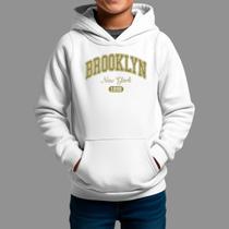 Moletom Canguru Infantil Streetwear Basico Casual Confortável Tecido Macio Brooklin