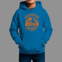Moletom Canguru Infantil Streetwear Basico Casual Inverno Blusa De Frio Red Mount