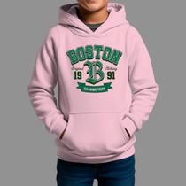 Moletom Canguru Infantil Streetwear Basico Casual Moda De Rua Inverno Blusa De Frio Tecido Macio Boston