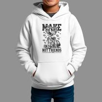 Moletom Canguru Infantil Streetwear Casual Estiloso Inverno Blusa De Frio Tecido Macio Make