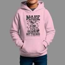 Moletom Canguru Infantil Streetwear Casual Estiloso Inverno Blusa De Frio Tecido Macio Make
