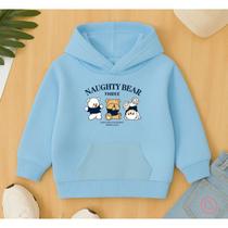 Moletom Canguru Infantil Unissex Fofo Estampa Naughty Bears Ursinhos Fofos Crianças Escola Frio Moletom Canguru Infantil Unissex Fofo Estampa Naughty Bears Ursinhos Fofos Crianças Escola Frio