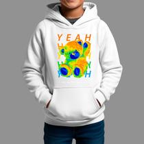 Moletom Canguru Infanto Juvenil Algodão Casual Tecido Macio Yeah