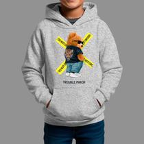 Moletom Canguru Infanto Juvenil Algodão Moda De Rua Inverno Blusa De Frio Urso Style