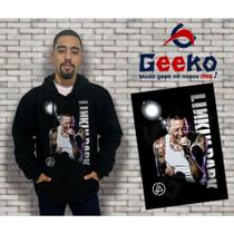 Moletom Canguru Linkin Park Chester Bennington Rock Geeko Moletom Canguru Linkin Park Chester Bennington Rock Geeko