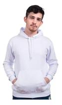 Moletom Canguru Liso Feminino e Masculino Branco