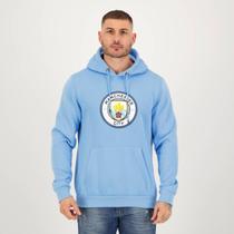 Moletom Canguru Manchester City Escudo Azul