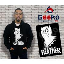 Moletom Canguru Masculino Black Panther Pantera Negra Geeko