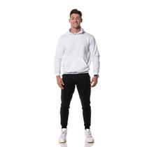 Moletom Canguru Masculino Com Capuz Branco