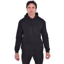 Moletom Canguru Masculino Com Capuz Liso De Algodão Conforto Bolsa