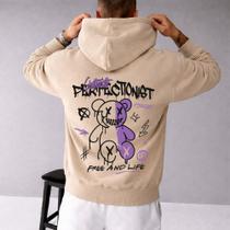 Moletom Canguru Masculino Estampa Optimist Perfectionist Casaco Inverno Frio Streetwear Skatista