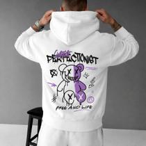 Moletom Canguru Masculino Estampa Optimist Perfectionist Casaco Inverno Frio Streetwear Skatista