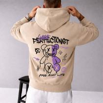 Moletom Canguru Masculino Estampa Optimist Perfectionist Casaco Inverno Frio Streetwear Skatista