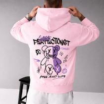 Moletom Canguru Masculino Estampa Optimist Perfectionist Casaco Inverno Frio Streetwear Skatista