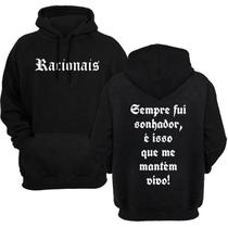 Moletom Canguru Masculino Racionais Flanelado Blusa De Frio Sempre Fui Sonhador Com Bolsos e Capuz Moletom Canguru Masculino Racionais Flanelado Blusa De Frio Sempre Fui Sonhador Com Bolsos e Capuz