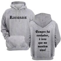 Moletom Canguru Masculino Racionais Flanelado Blusa De Frio Sempre Fui Sonhador Com Bolsos e Capuz Moletom Canguru Masculino Racionais Flanelado Blusa De Frio Sempre Fui Sonhador Com Bolsos e Capuz
