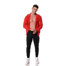 Moletom Canguru Masculino Vermelho com Zíper