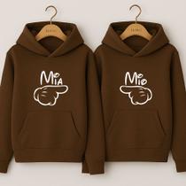 Moletom Canguru Mio Mia Frases Meme Casal Namorados Presente Par Amigo Irmão