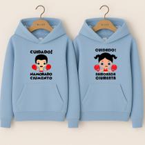 Moletom Canguru Namorado e Namorada Ciumenta Meme Engraçado 1 Peça