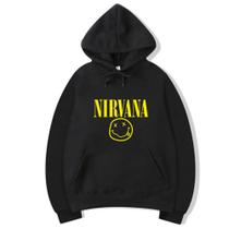 Moletom Canguru Nirvana Banda Rock Gênero Neutro Blusa Frio - Use Alfa