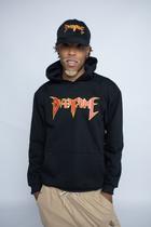 Moletom Canguru Overcome Red Punk Preto