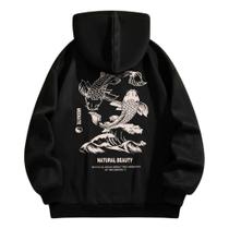 Moletom Canguru Para Inverno Carpa Style Japonês Premium