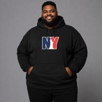 Moletom Canguru Plus Size Estampado New York Moletom Canguru Plus Size Estampado New York