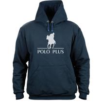 Moletom Canguru Polo Plus Com Capuz e Bolsos Flanelado Algodão/Poliester