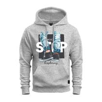 Moletom Canguru Premium Estampado Algodão Never Stop