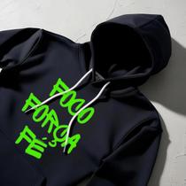 Moletom Canguru Preto Gospel - Fé que Aquece