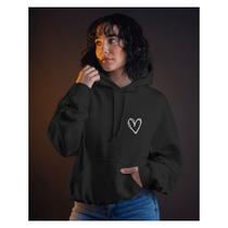 Moletom Canguru Preto Unissex Capuz Bolso Estilo Streetwear básico confortável blusa de frio preta