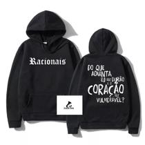 Moletom Canguru Racionais Mc's Coração Vulnerável Blusa Unissex Moletom Canguru Racionais Mc's Coração Vulnerável Blusa Unissex