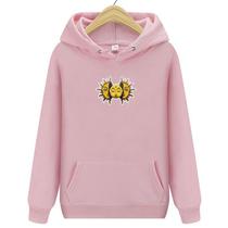 Moletom Canguru Sol Lua Casaco Algodão Tumbr Blusa de Frio
