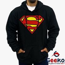 Moletom Canguru Superman Algodão Super Homem Super Man Super-Homem Geeko