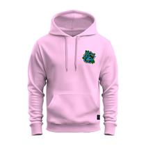 Moletom Canguru Unissex Algodão Blusa De Frio Rosa Azul