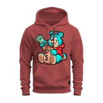 Moletom Canguru Unissex Algodão Blusa De Frio Urso Ganancioso